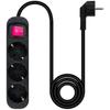 NANOCABLE 10.38.0003-BK - Multiprise 3 Prises avec Interrupteur, 1,4 m, Noir