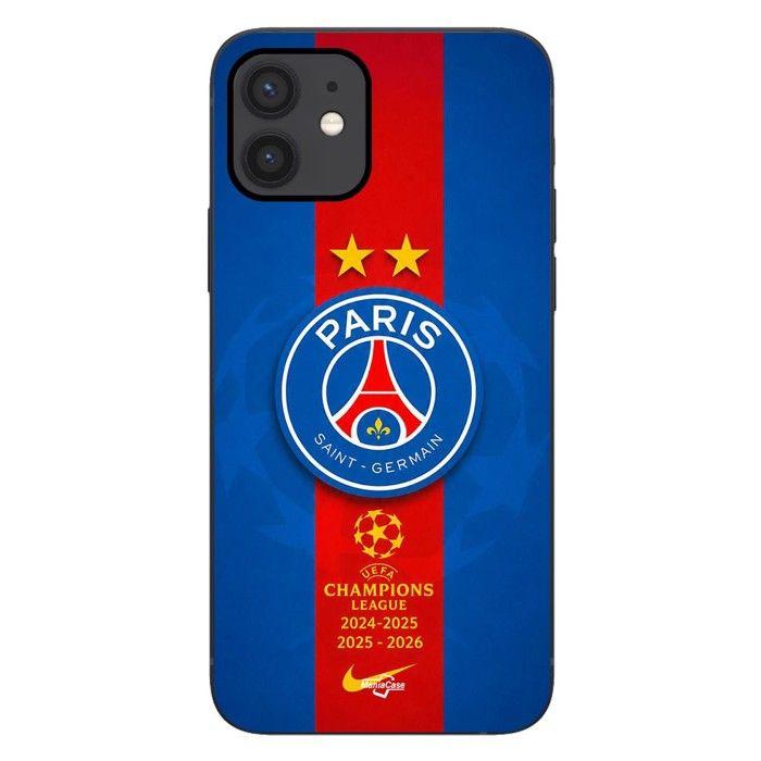 Coque Pour iPhone 12 mini PSG Logo Champion double legend nike rouge et bleu Maniacase