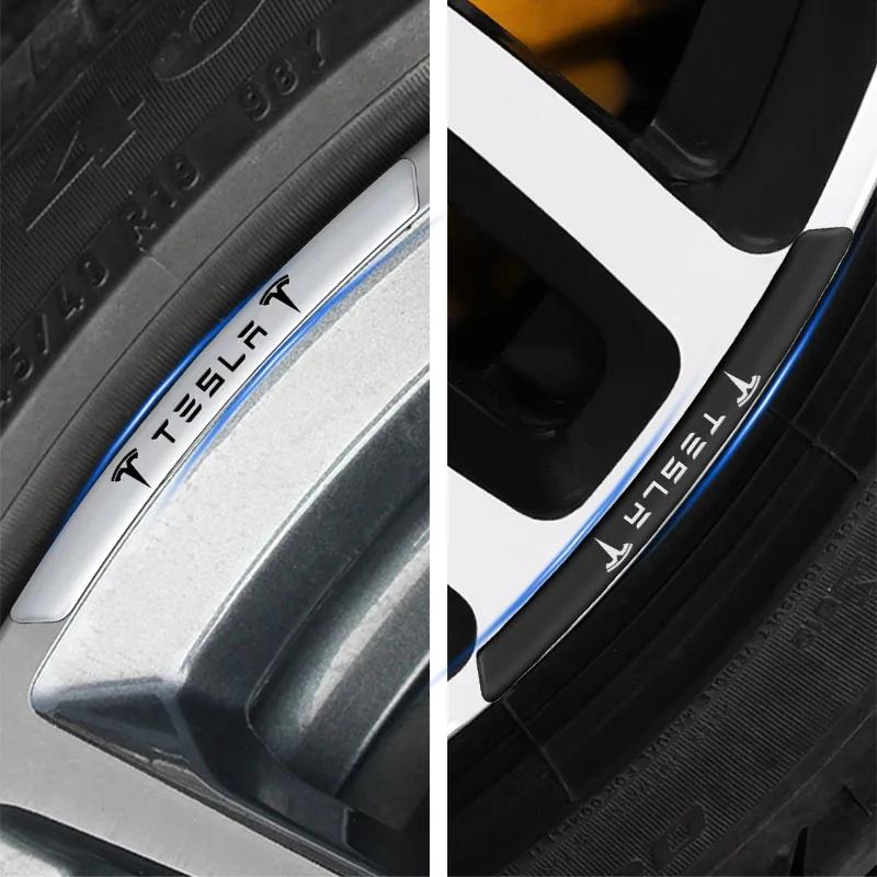 guhzk4 4pcs Aluminum Wheel Rims Racing Stickers Badge Auto Decor Car Styling for Tesla Model 3 S X Y 2022 Style Roadster Invader Coil
