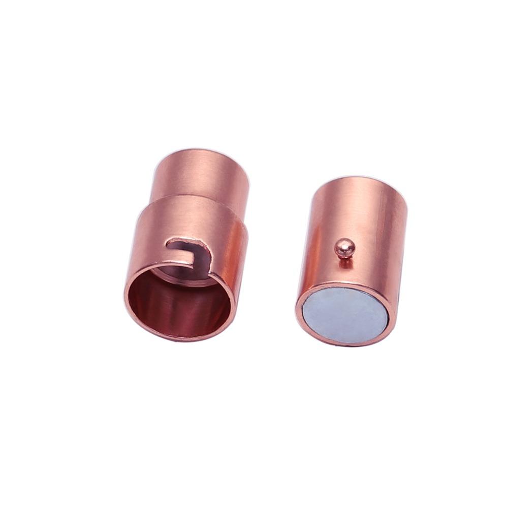 10pcs/lot Strong Magnetic Clasps 3 4 5 6 8 10 mm Leather Cord Bracelet Connectors For DIY Jewelry Making Accessories
