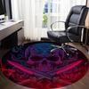 1pc Skull Swords Office Round Area Rug, Under Office Chairs Bedroom Living Room Home Decor, Room Deco, Available In Various Sizes