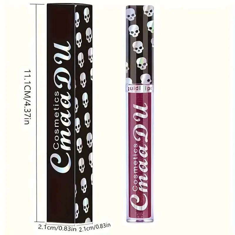 8 Color Matte Lip Gloss Sexy Skull Lipstick Set Skull Head  Long Lasting Waterproof Velvet Lip Gloss Liquid Lipstick