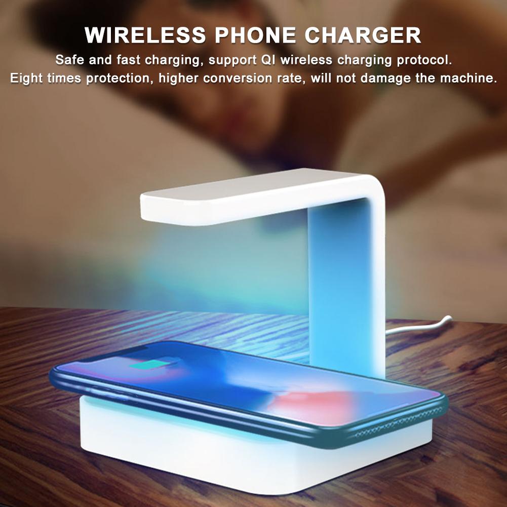 Multi Function UV Germicidal Lamp Wireless Phone Charger Fast Charging One Click Control