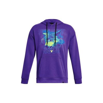 Under Armour Felpa sportiva con cappuccio Johnson Series Stampa Lettere Cotone Alto Peso Felpe Uomo Viola 1380152-583