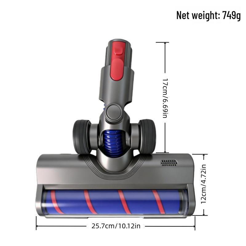 Dyson V6-V15 Slim Soft Plush Electric Roller Brush Head for Vacuum Cleaners
