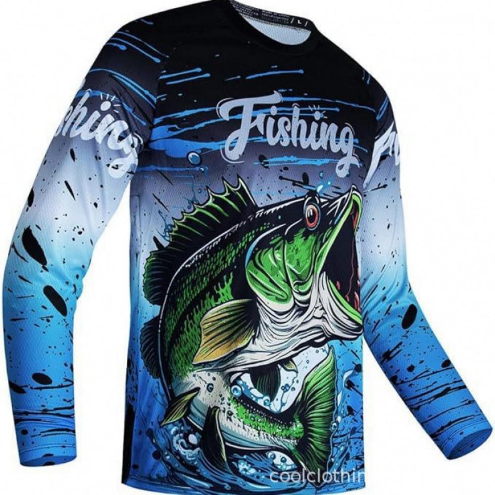 Sporty Graphic Long Sleeve T-Shirt with Skull & Wings, Perfect for Active Lifestyles