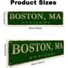 LINStore Boston, MA City Sign Rustic Vintage Metal Art Wall Decor Office/Home/Classroom 4” X 16”