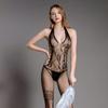 Perspective Bodystocking Sexy Lingerie Bodysuit Underwear Women Fishnet Open Bra Crotchless Mesh Tights Erotic Babydoll Catsuit