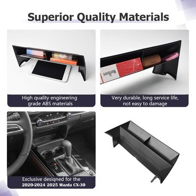 Center Console Storage Tray Box for 2020-2025 Mazda CX-30 Car Accessories Center Console Organizer ABS Car Armrest Interior Box