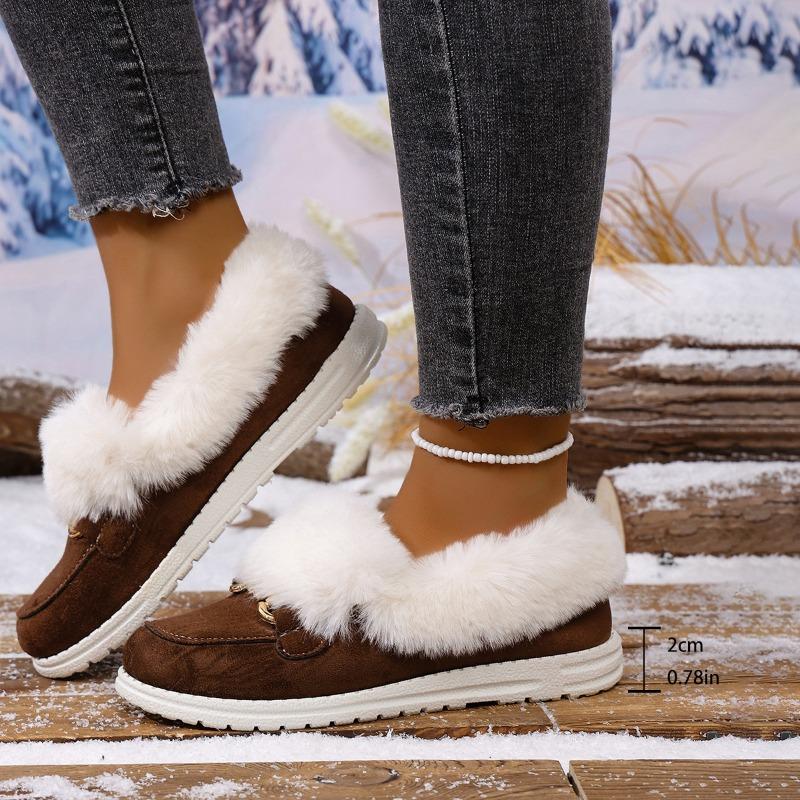 

Женские больших размеров замшевые туфли-слипоны с круглым носком, модные, на флисовой подкладке, хлопковые 43 коричневый