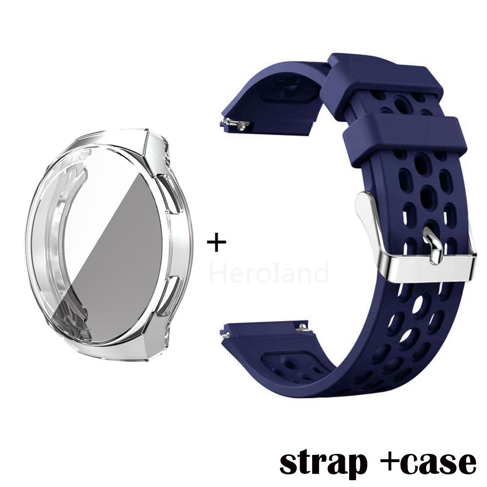 Soft Silicone Watchband For Huawei Watch GT 2e Strap Wriststrap for Huawei Watch gt 2e Bracelet Smart Wristband Protector case