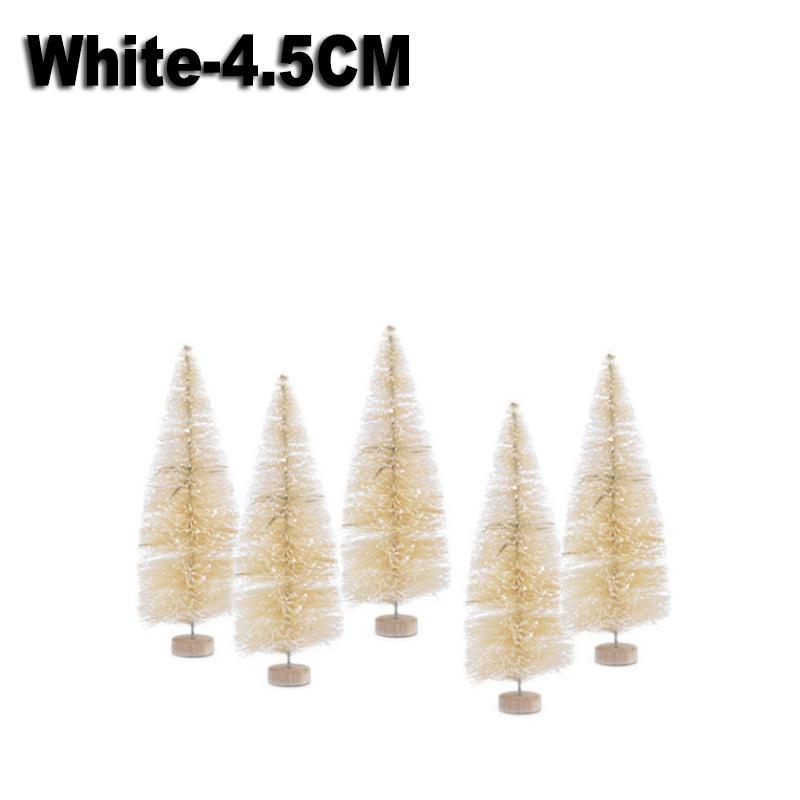 50PCS Mini Christmas Tree Sisal Silk On Cedar Christmas Window Decorations Christmas Tree Christmas Desktop Decorations