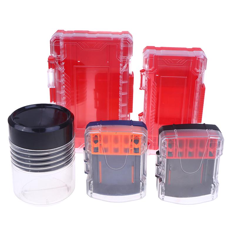 Bohreraufbewahrungskoffer Tragbar 6,35 mm Sechskant Bohrerkoffer 5 Größen Wasserabweisendes PVC Abnehmbarer Halter Aufhängbare Aufbewahrung