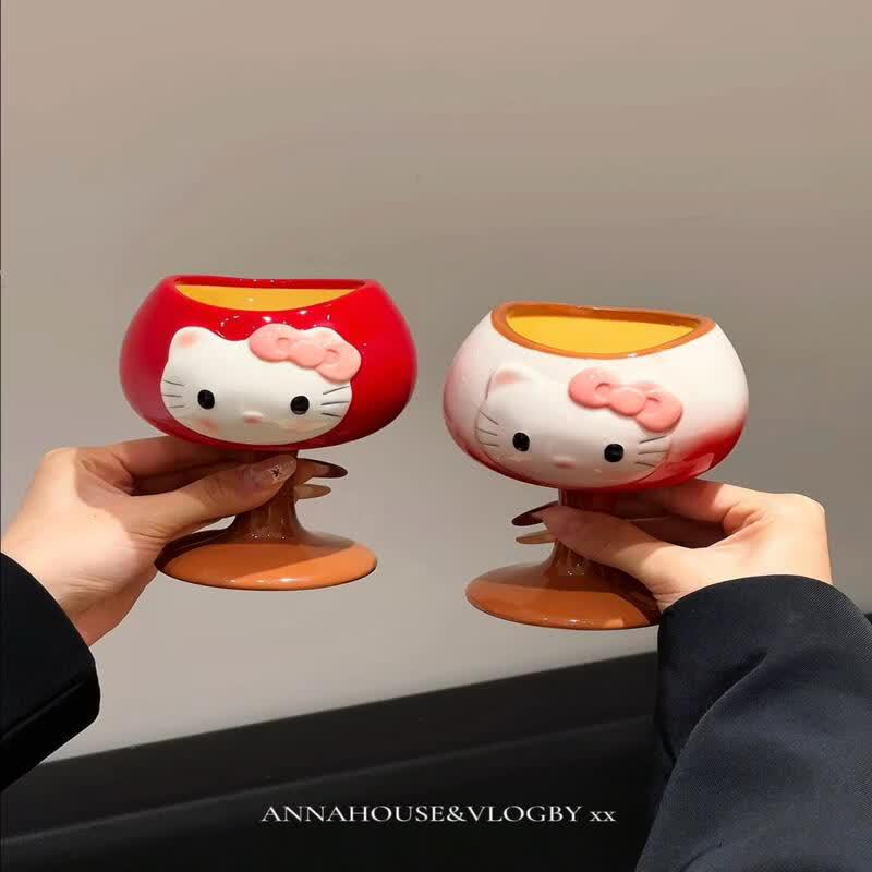 Qiwei Cute Hello Kitty Ceramic Mug