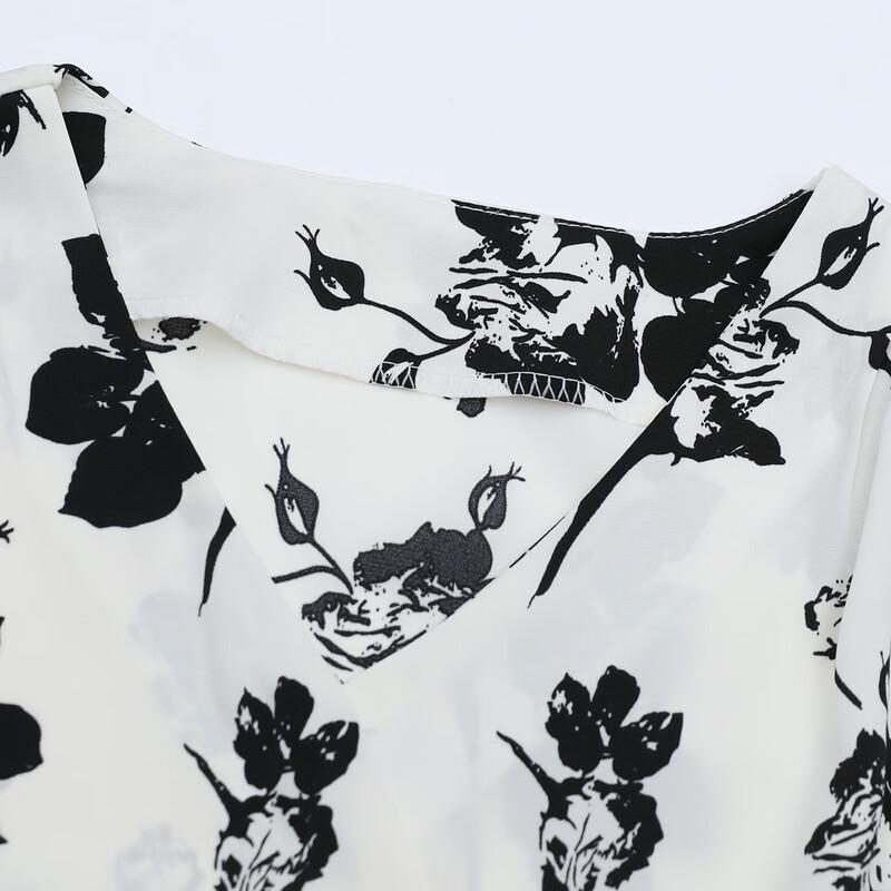 Paster Elegantes V-Ausschnitt A-Linien Chiffon Midi-Kleid