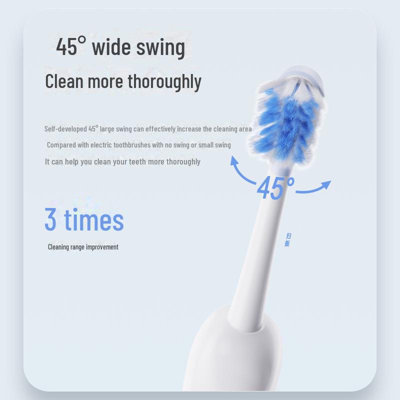 Waterproof Electric Toothbrush with Replacement Heads and USB Charging