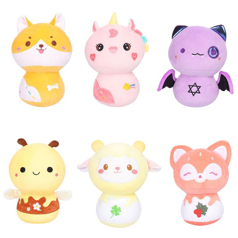 Adorable Mushroom Animal Plush Toy Cute Bee, Bat, Fox, Lamb Home Decor