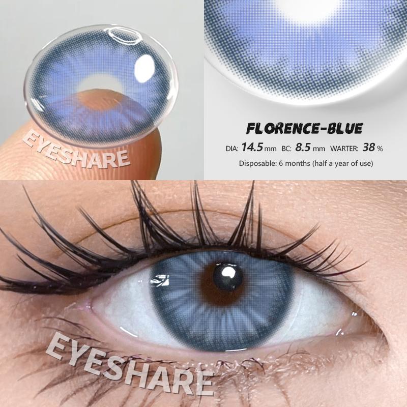 Eyeshare 1 Pair FLORENCE Series Eye Natural Looking Color Contact Lenses Cosmetic Contactlen