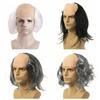 Props Funny Bald Wig Curly Halloween Balding Wig April Fool's Day Old Man Bald Wig  Masquerade Show