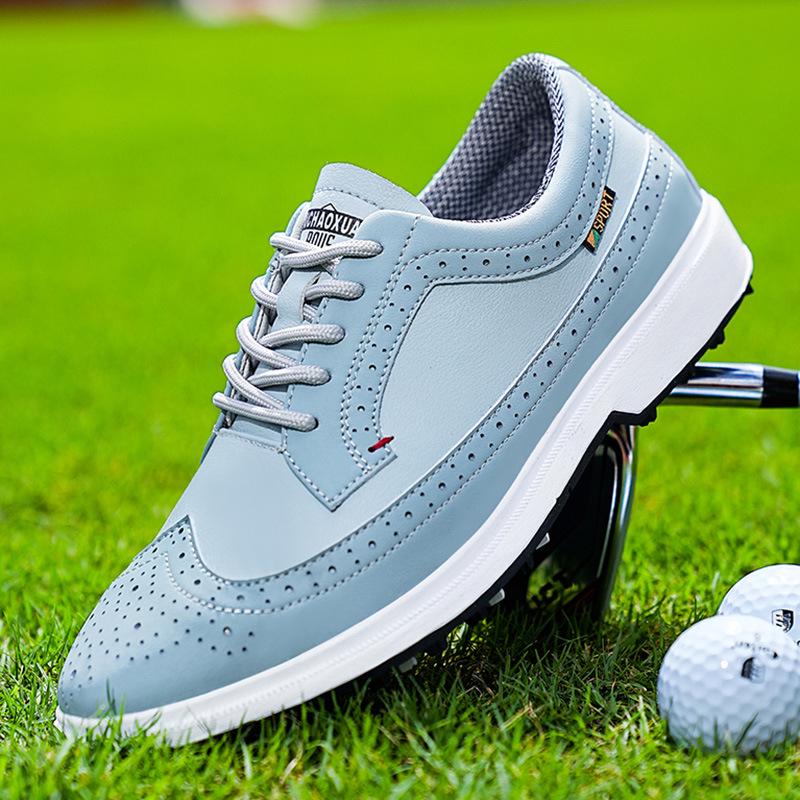 Men's Plus Size British Style Casual Golf Shoes - Lightweight & Wear-Resistant