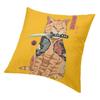 Funny Catana Feline Cat Cushion Cover 35x35 cm Japanese Samurai Cat Dog Throw Pillow Cases Decoration Salon Sofa Chair Pillows