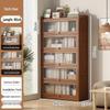 Floor-Standing Bookshelf for Students and Children - Compact Storage Cabinet for Small Apartment Living Rooms