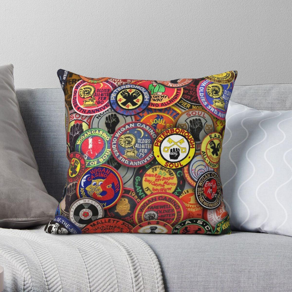 Green Harvest Unisex Northern Soul Memories Pillowcase Polyester Linen Velvet Creative Zip Decorative Pillow Case Bed Cushion Cover