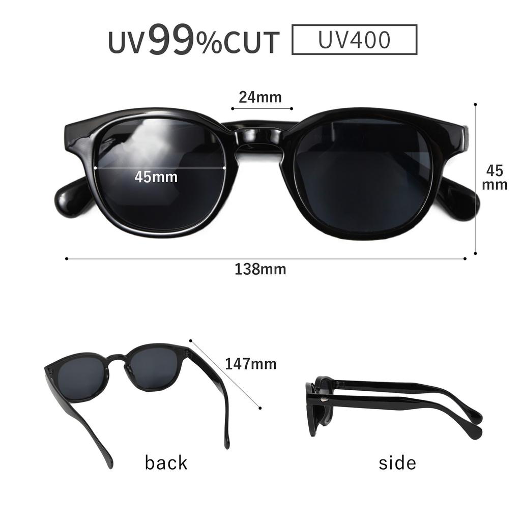[Puente] Sunglasses for Men and Women - Stylish, Demi Tortoiseshell, Green, Light Green, Wellington Style, Suitable for Driving, UV Protection (UV400)