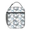 Cartoon Weißer Hai Isoliertische Lunchtasche für Kinder Schul-Kühlbox Thermische Lebensmittelbox Tragetasche Auslaufsichere Lunchboxen Behälter