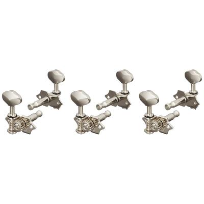 Gotoh Crewson Type Peg Butter Beans Knob Open Gear 3+3 Nickel 25362NS