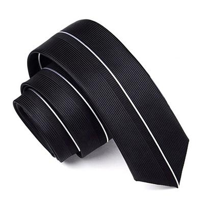 Schmale Krawatten Mode Business Schwarz Gestreift Herrenkrawatte Formell Männliche Krawatte 6cm