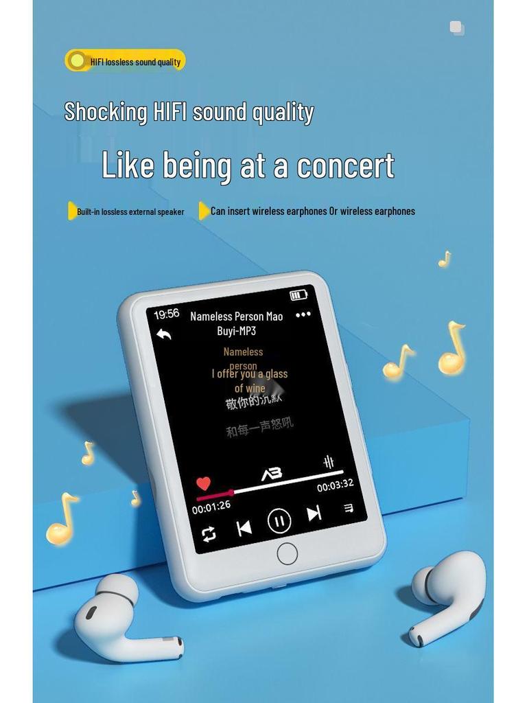 Walkman High-Definition MP4/MP5-Player mit großem Touchscreen & drahtloser Bluetooth-Konnektivität