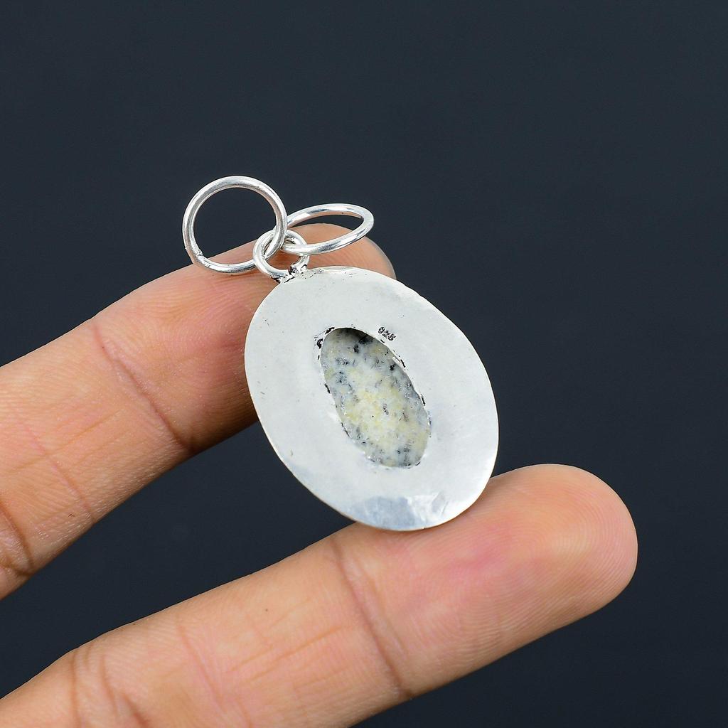 Anniversary Gift For Her Natural K2 Jasper Gemstone Pendant 925 Sterling Silver