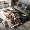 TWD Walking Dead Rick Daryl Tappeto Horror TV per Soggiorno Camera da Letto Casa Decorazione Divano, Tappeto per Area Bambini Tappetino Antiscivolo