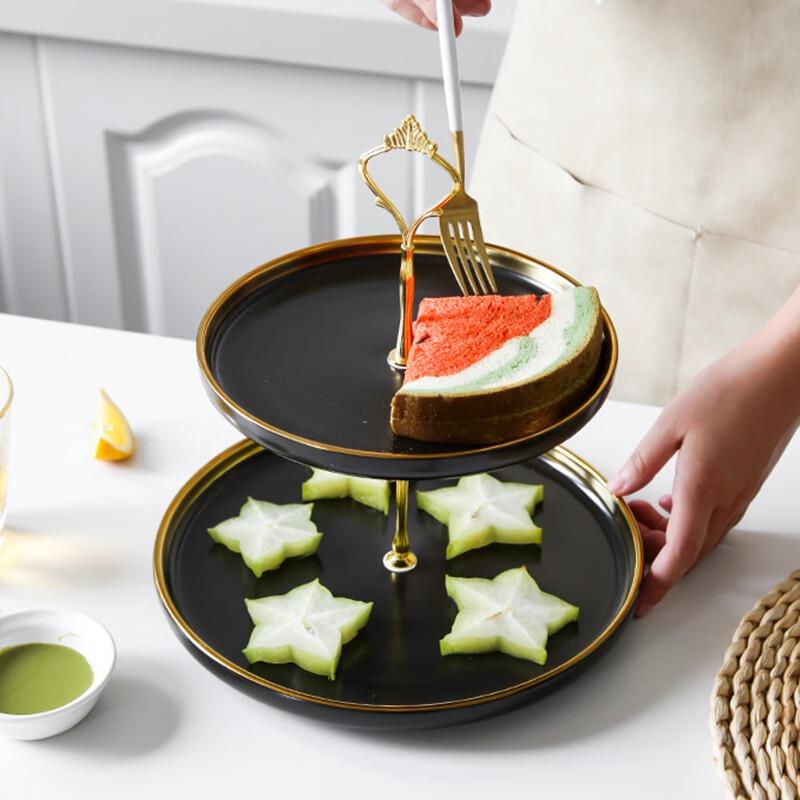 European Style Double-Layer Fruit Plate & Cake Stand