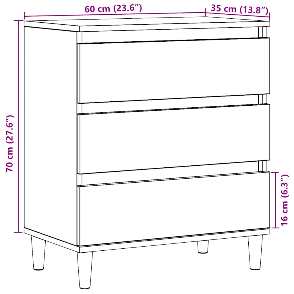 Sideboard Artisan Oak 60 x 35 x 70 cm Particleboard
