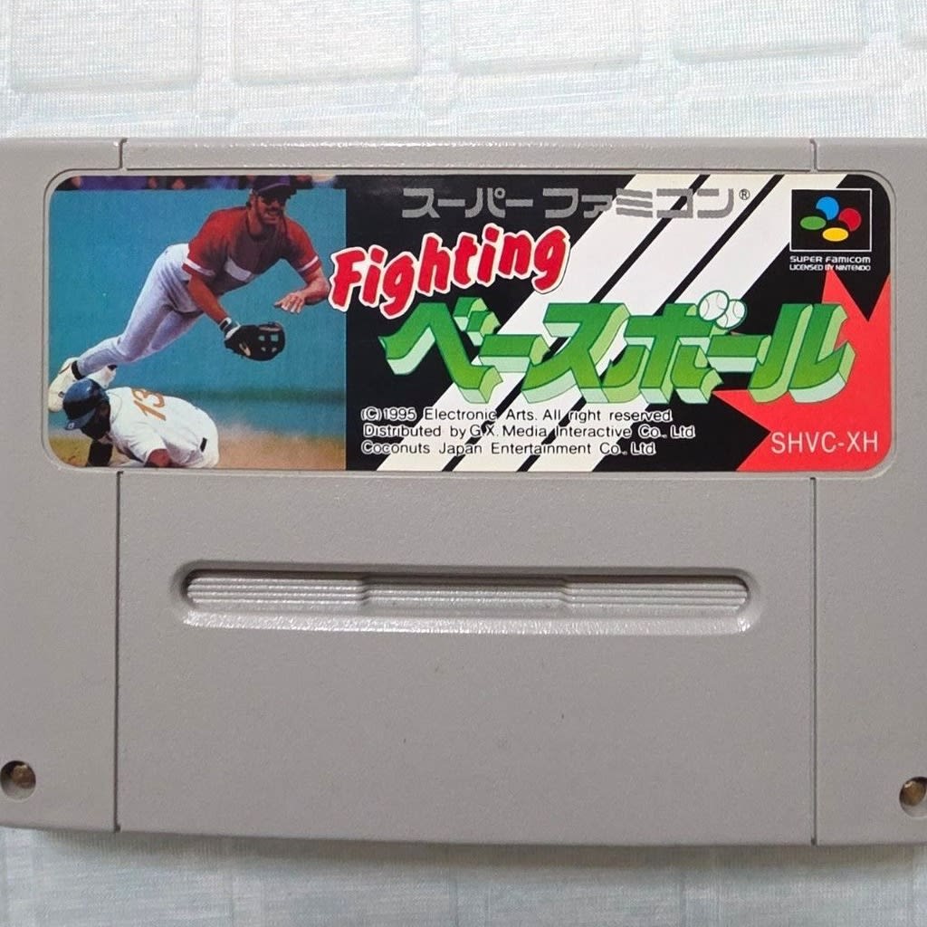 Used Fighting Baseball SFC SNES Super Famicom SHVC-XH Tested Working Nintendo Sports Coconuts Japan Entertainment NTSC-J Super Nintendo Cartridge