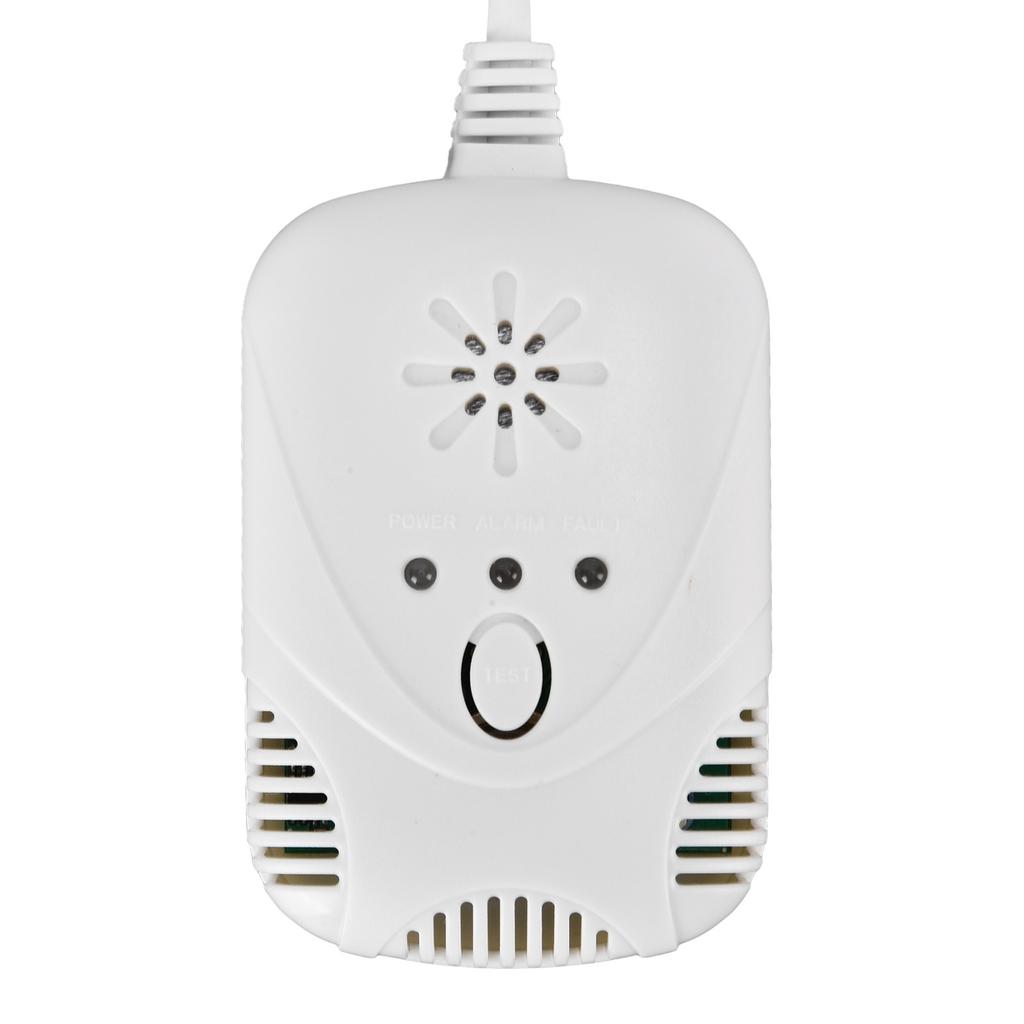 Home Combustible Gas Detector Sound Light Alarm 85dB M for Natural Coal LPG 90‑240VEU Plug