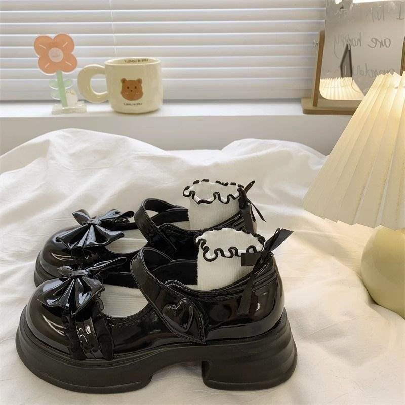 

Милые женские кожаные туфли Мэри Джейн 2025 – Универсальный дизайн с бантом для юбок и школьной формы JK 37