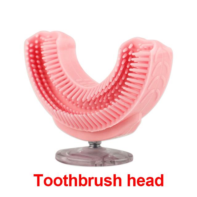 

Дитяча електрична зубна щітка 360 градусів, автоматична USB-перезарядка, силіконова силіконова дитяча розумна дитяча звукова зубна щітка U-форми