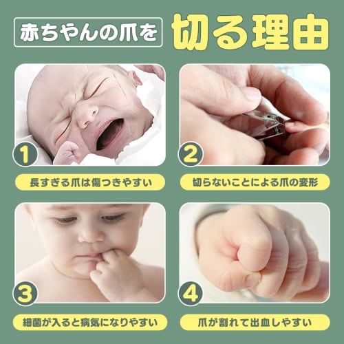 Zestaw do obcinania paznokci dla niemowląt PURAIMA z uroczym pudełkiem. Zawiera obcinacz do paznokci, pęsetę, nożyk do paznokci i pilnik do paznokci, odpowiednie dla noworodków, małych dzieci i c