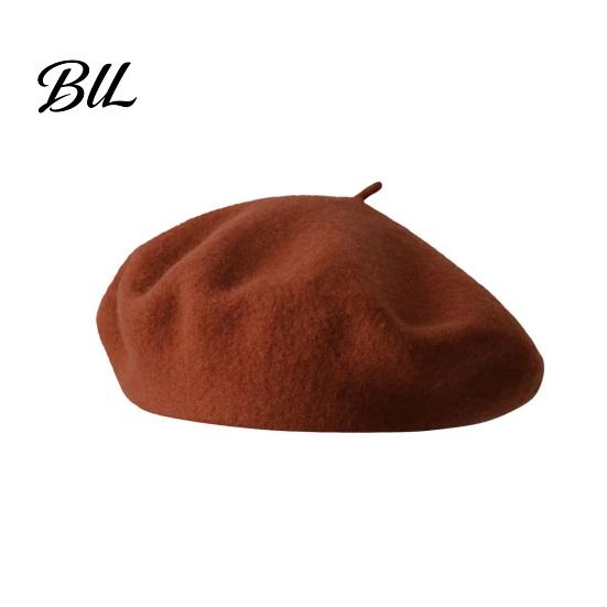 Solid Color Wool Hat Women French Beret Hat, Blend Artist Retro Literary Street Photography Cap Painter Cap, Cozy for Autumn Winter Vintage Style