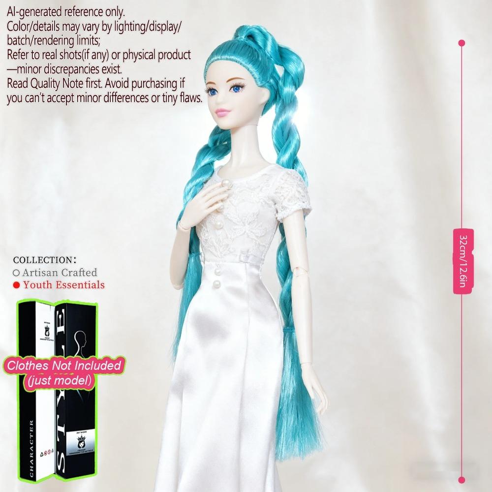 12.6in Articulated Doll 1/6 Scale 12-Joint, Changeable Makeup BJD (no Clothing)