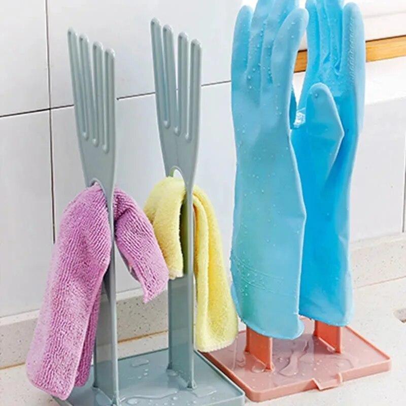 Portable Glove Drying Rack Kitchen Storage Dish Towel Dryer Desktop Removable Multifunctional Drainage Accessories Kitchen Tools