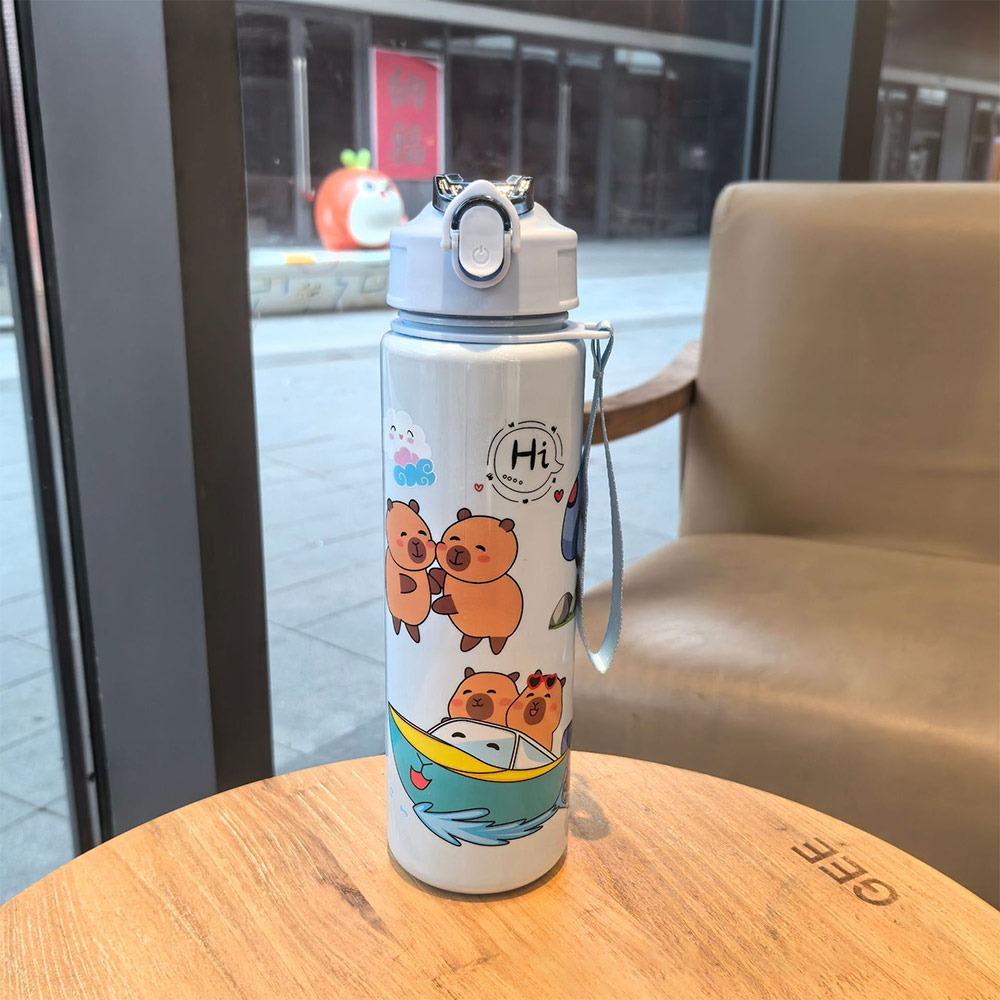 Plastic Water Bottle with Straws Sports Cup Convenient Water Cup  Outdoor Travel