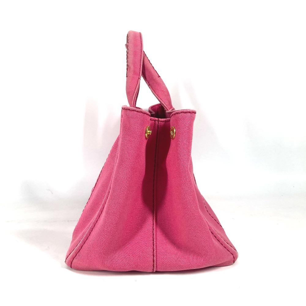 PRADA Canapa logo Bag Shoulder Bag Tote Bag Canvas pink
