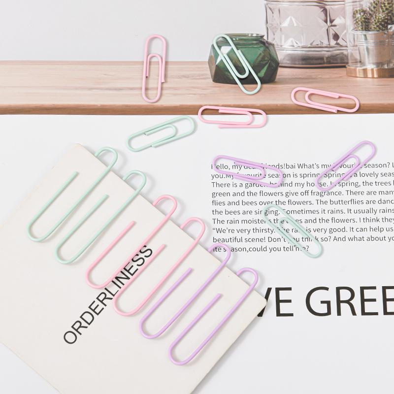 Colorful Multi-Size Paper Clips Set with Six-Grid Storage Barrel