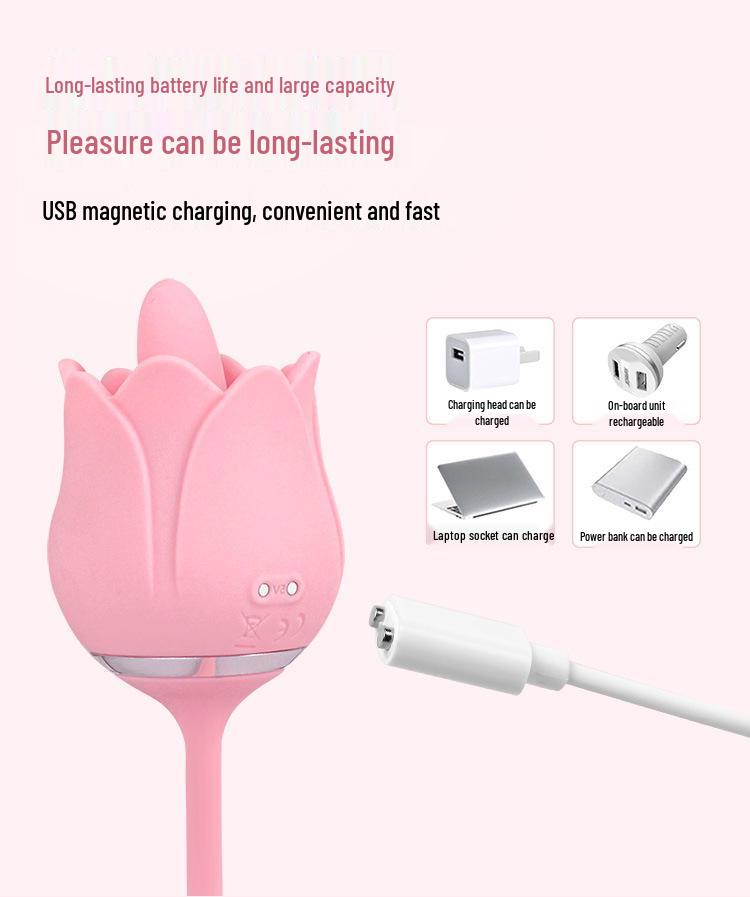 Duoreiso 18-Function Vibrating Tongue-Licking Lotus Flower Adult Toy