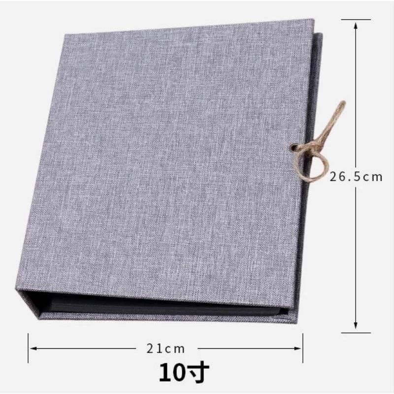 Simple Linen DIY Photo Album Adhesive Scrapbook Album Wedding Album Retro Family Large-Capacity Photo Album Creative Gifts
