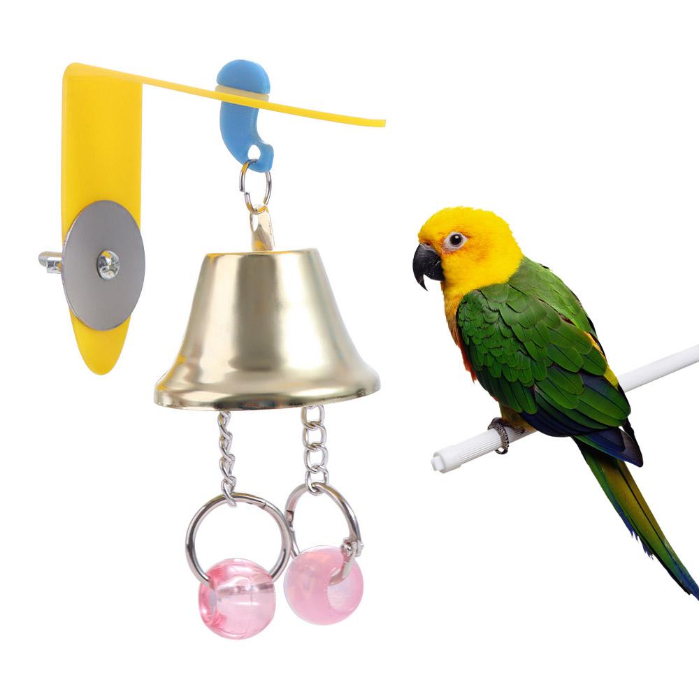 

Hanging Parrot Bell Toys Colorful Bird Chew Toy Bird Accessories Parakeet Beads Play Toy Grinding colorful